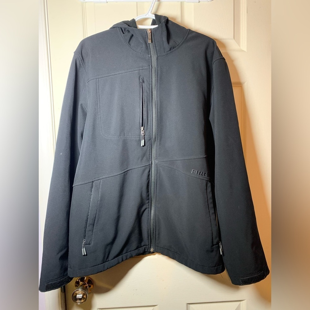 Firefly black jacket women's large with hood